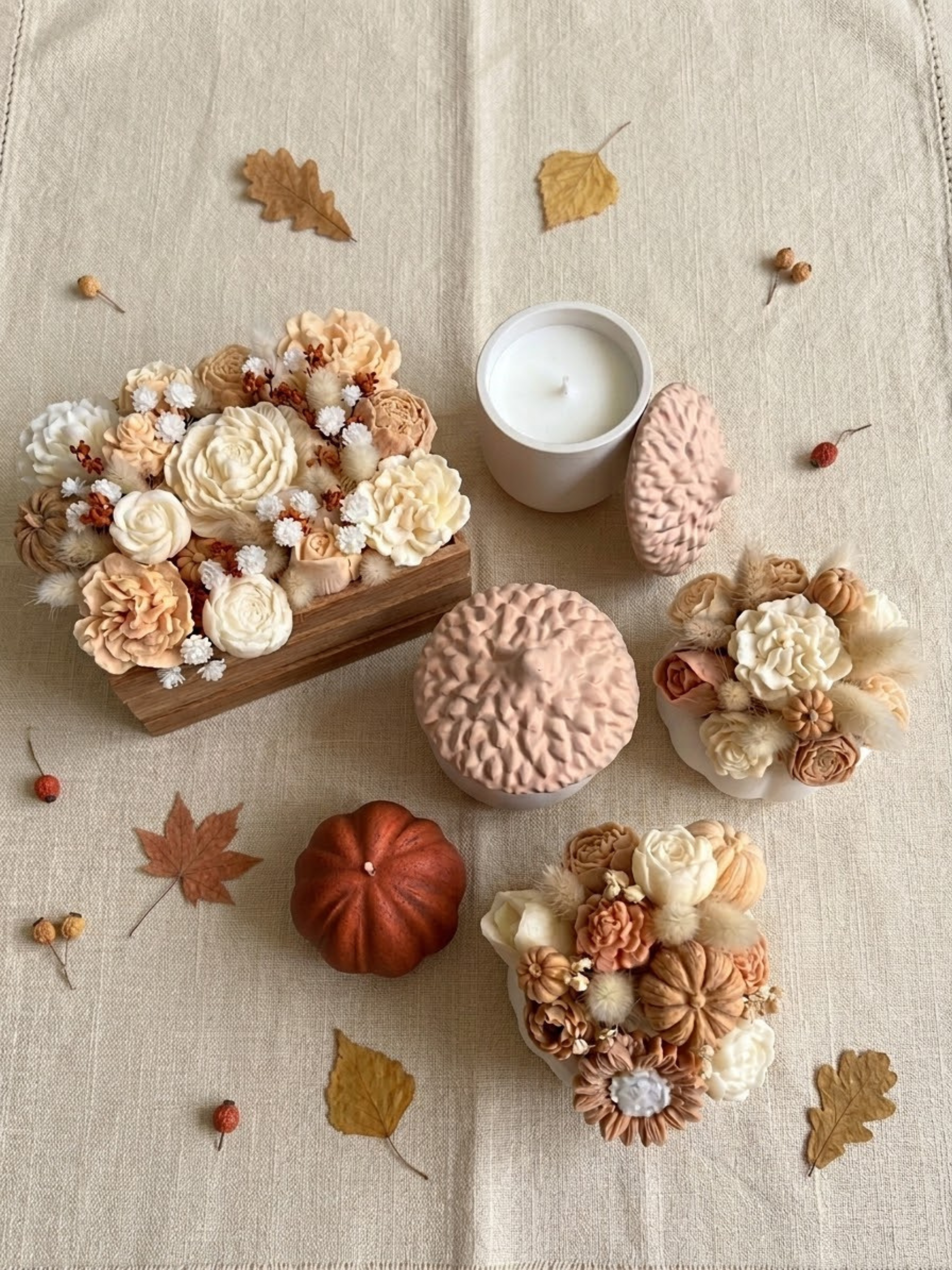 Collection d'automne bougie parfumée